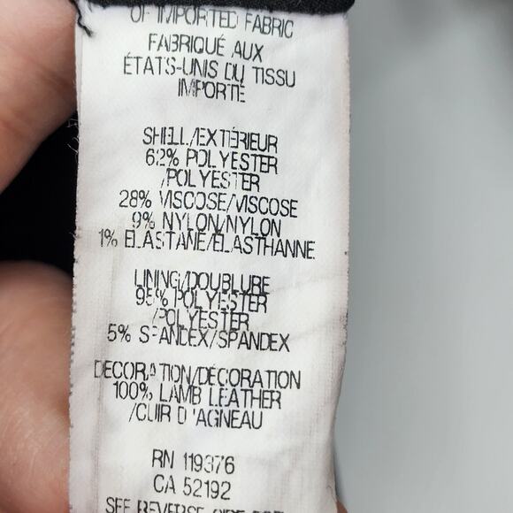 Helmut Lang Black Asymmetrical Zip Leather and Knit Moto Jacket Size Small - Picture 5 of 7